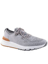 Stretch Knit Low Top Sneakers Grey - BRUNELLO CUCINELLI - BALAAN 3