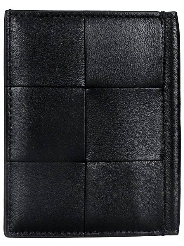 Cassette Slim Flap Card Wallet Black - BOTTEGA VENETA - BALAAN 5