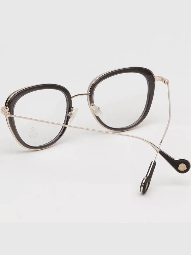 Eyewear Oval Glasses Gray Gold - MONCLER - BALAAN 5