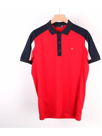 Joel Slim Polo Shirt Red S L - J.LINDEBERG - BALAAN 1