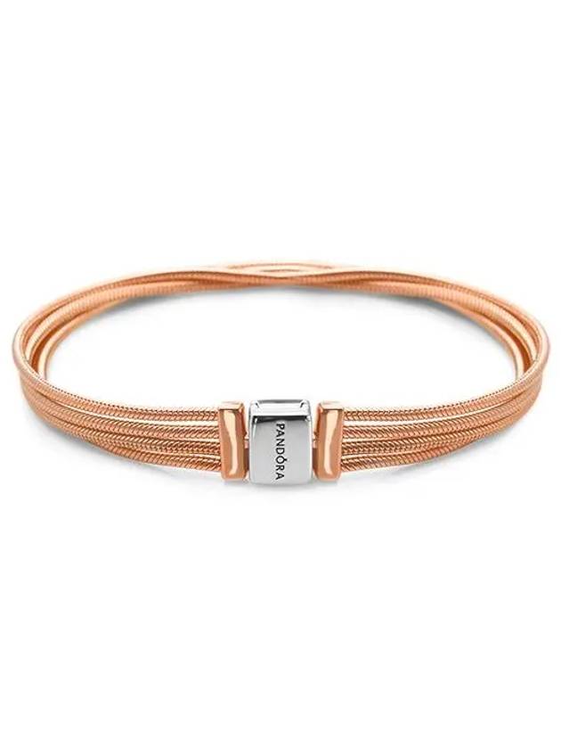 Reflexions Multi Snake Chain Bracelet Rose Gold - PANDORA - BALAAN 6