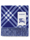 Check Logo Patch Cashmere Scarf Blue - BURBERRY - BALAAN 2