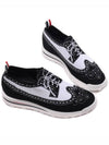 Tech Trompe L'oeil Long Wingtip Low Top Sneakers Black - THOM BROWNE - BALAAN 6