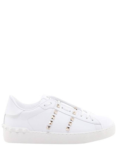 Rockstud Untitled Low Top Sneakers White - VALENTINO - BALAAN 2