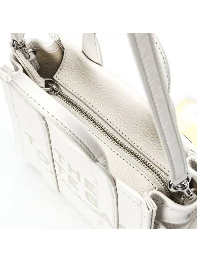 Mini Micro Leather Tote Bag White - MARC JACOBS - BALAAN 6