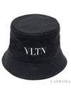 Logo Cotton Bucket Hat Black - VALENTINO - BALAAN.