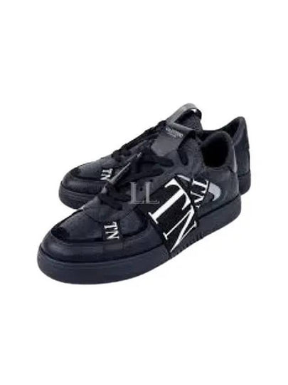 Logo Band Low-Top Sneakers Black - VALENTINO - BALAAN 2