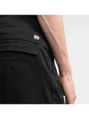 Satin Wappen Regular Fit Cargo Pants Black - CP COMPANY - BALAAN.