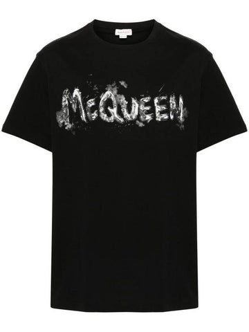 ALEXANDER MCQUEEN T-SHIRT WAX FLOWER MCQUEEN PRINT - ALEXANDER MCQUEEN - BALAAN 1