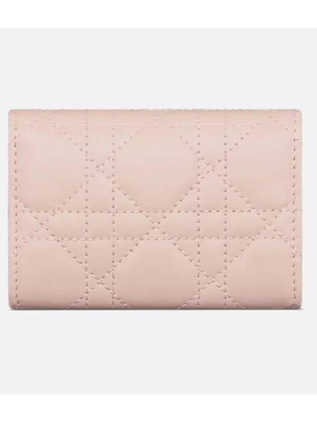 XS Lady Cannage Lambskin Half Wallet Powder Pink - DIOR - BALAAN 5