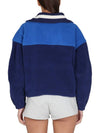 Malti Zip-Up Fleece Sweatshirt Blue - ISABEL MARANT - BALAAN 4