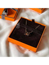 Pop H Pendant Rose Gold Necklace Noir - HERMES - BALAAN 6