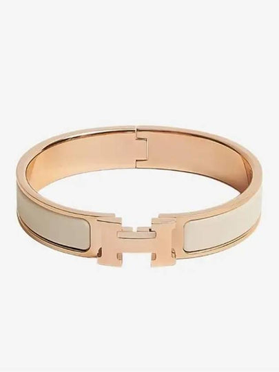 Click H Bracelet Rose Gold Cream - HERMES - BALAAN 2