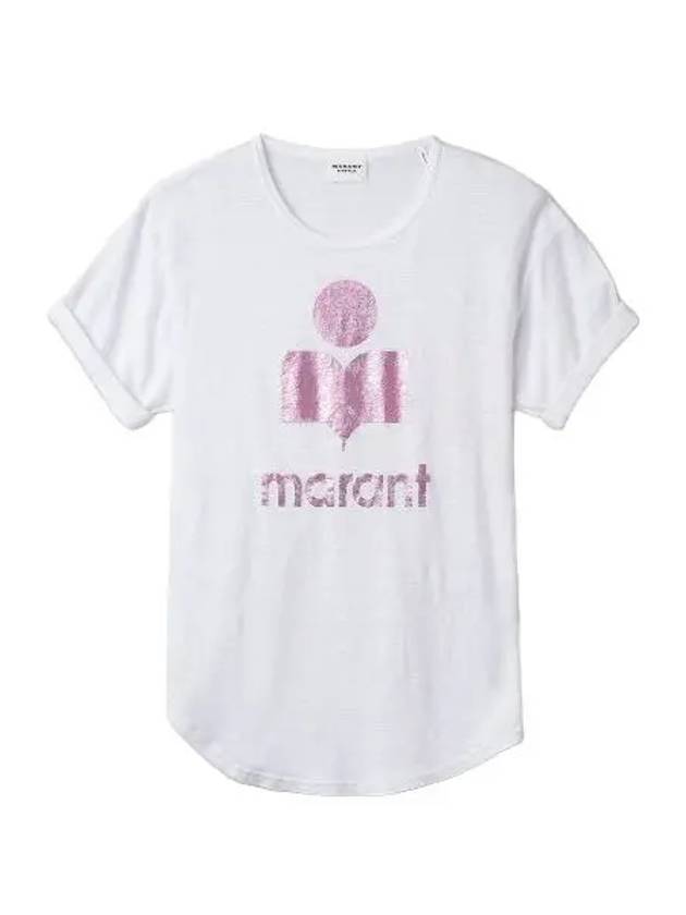 Coldy Logo Short Sleeve T Shirt Pink - ISABEL MARANT - BALAAN 1