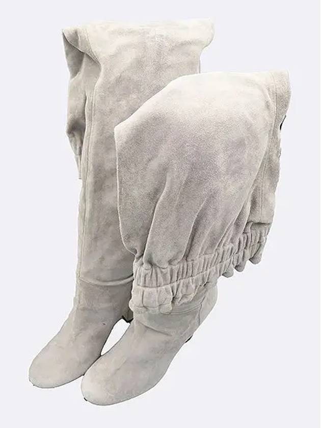 C06904 Light gray color suede women s long boots 230MM - DOLCE&GABBANA - BALAAN 4