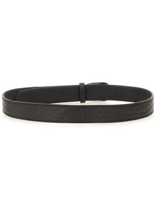 Minimal Western Cow Leather Belt Black - LEMAIRE - BALAAN 4