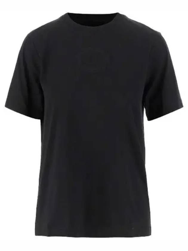 Embroidered Oak Leaf Crest Cotton Short Sleeve T-Shirt Black - BURBERRY - BALAAN 2