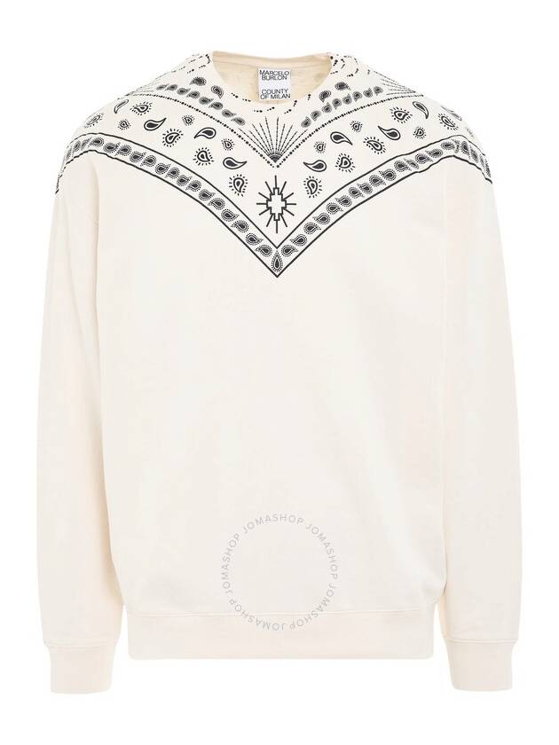 Marcelo Burlon Bandana Comfort Crewneck Sweatshirt, Size X-Small - MARCELO BURLON - BALAAN 1