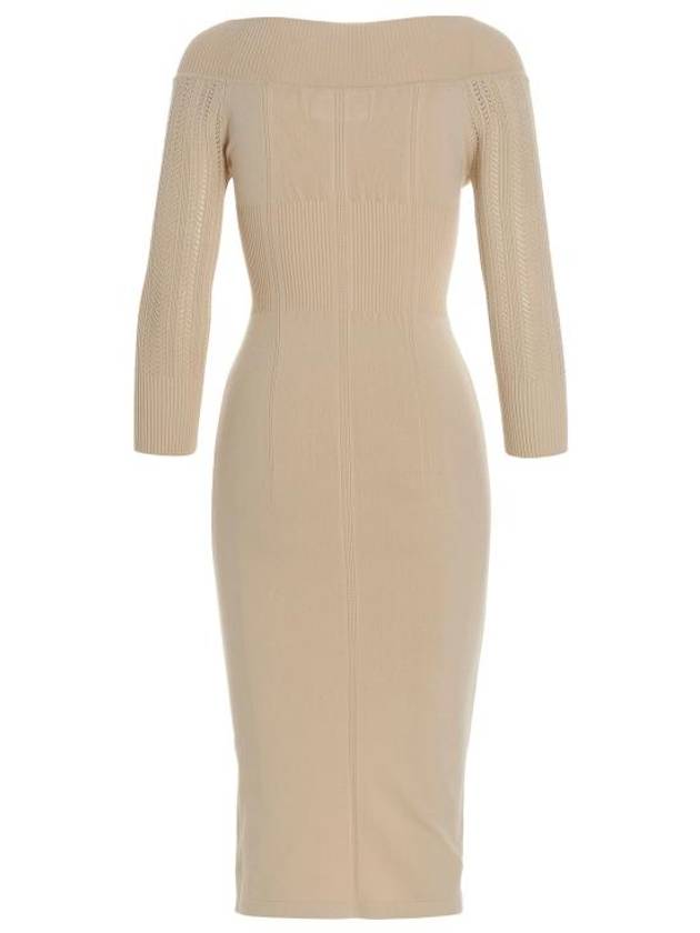 23SS Women's Midi OnePiece Dress D425Q300HVC10105 White BPG - ERMANNO SCERVINO - BALAAN 2