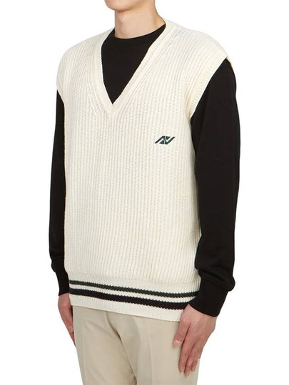 Men's Knit Vest VESM 427W WHITE - AUTRY - BALAAN 2