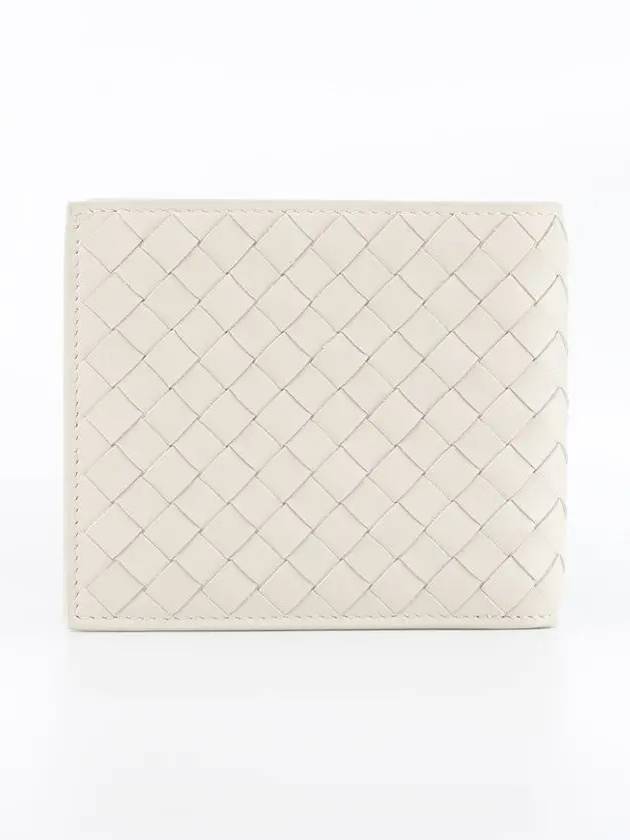 Intrecciato Leather Half Wallet Ivory - BOTTEGA VENETA - BALAAN 3