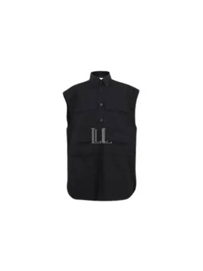 Sleeveless Shirt Vest Black - BURBERRY - BALAAN 2