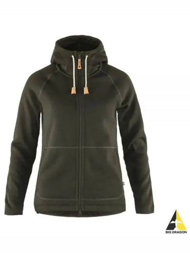 Women s OVIK FLEECE HOODIE W DEEP FOREST 89516662 - FJALL RAVEN - BALAAN 1