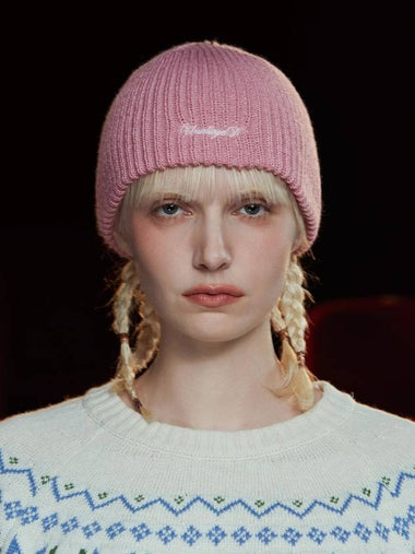 Classic Logo Beanie Pink - UNALLOYED - BALAAN 1