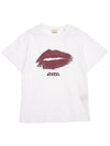 Lips Embroidered Logo Short-Sleeved T-Shirt White - ISABEL MARANT - BALAAN 2