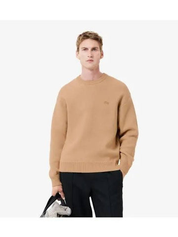 Men s Double Face Basic Pullover Beige - LACOSTE - BALAAN 1