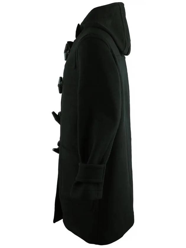 Check Lined Technical Wool Duffel Coat Black - BURBERRY - BALAAN 5