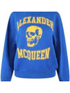 Skull Print Sweatshirt Blue - ALEXANDER MCQUEEN - BALAAN 2