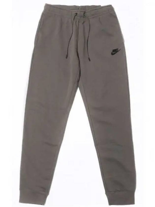 Women's Essentials Regular Fleece Track Pants Olive Grey - NIKE - BALAAN 2