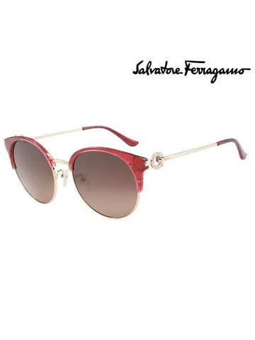 Ferragamo Sunglasses SF216SRK 637 Round Women s - SALVATORE FERRAGAMO - BALAAN 1