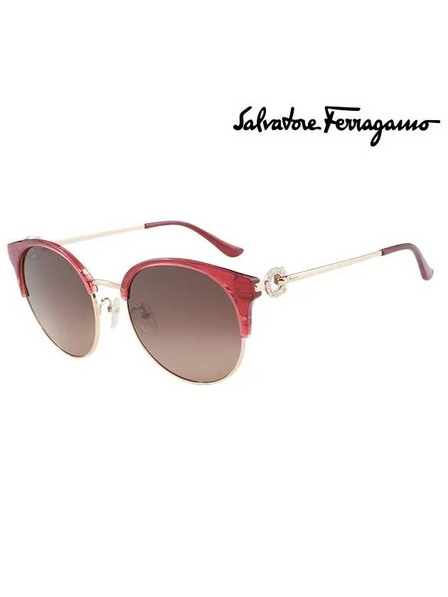 Ferragamo Sunglasses SF216SRK 637 Round Women s - SALVATORE FERRAGAMO - BALAAN 3