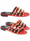 Stud Strap Slippers Red - BALENCIAGA - BALAAN 1