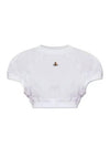 ORB Football Crop Short Sleeve T-Shirt White - VIVIENNE WESTWOOD - BALAAN 2