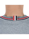 Logo Tab RWB Stripe Trimming Knit Top Grey - THOM BROWNE - BALAAN 9