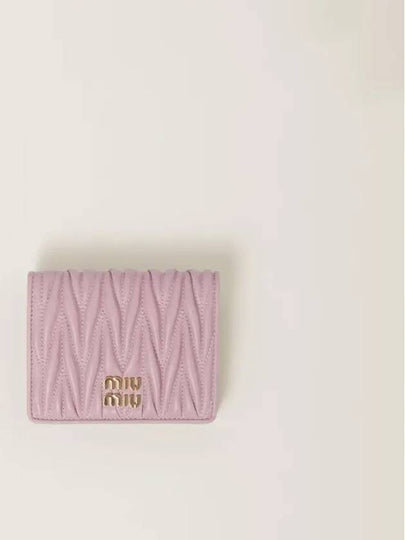 Matelasse Leather Half Wallet Alabaster Pink - MIU MIU - BALAAN 2