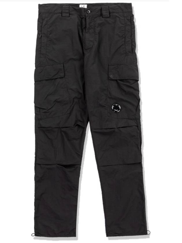 Lens Wappen Nylon Cargo Straight Pants Black - CP COMPANY - BALAAN 2