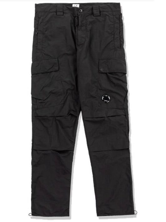 Lens Wafan Flat Nylon Straight Pants Black - CP COMPANY - BALAAN 2