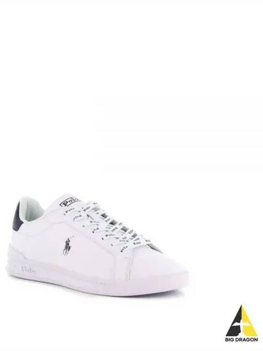 Logo Leather Low Top Sneakers Navy Tab White - POLO RALPH LAUREN - BALAAN 2