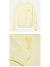 Heart Logo Overfit Sweatshirt Yellow - AMI - BALAAN 5