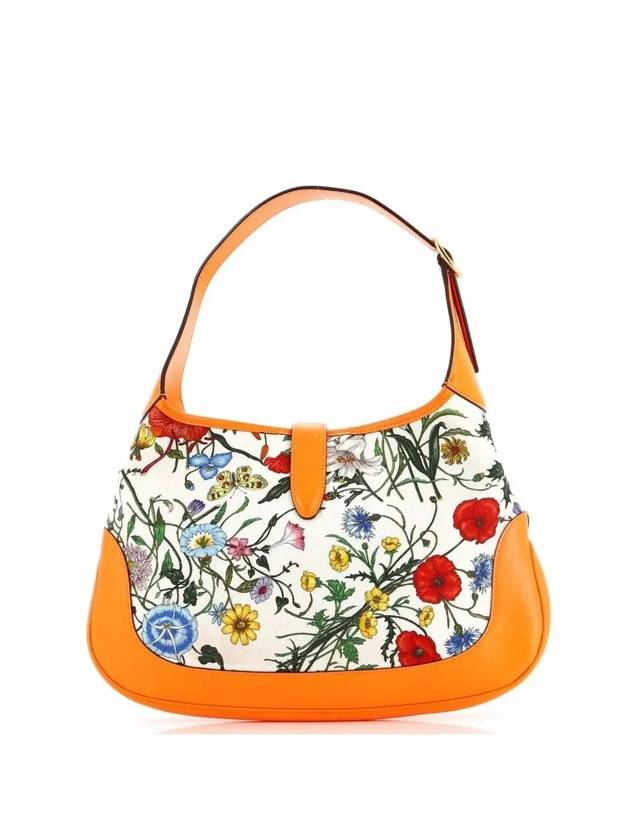 Shoulder Bag Jackie Flower Neon Orange Medium Hobo 550152 9ZIBG 8868 - GUCCI - BALAAN 2