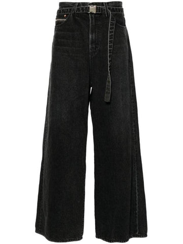 Wide Jeans Black - SACAI - BALAAN 1