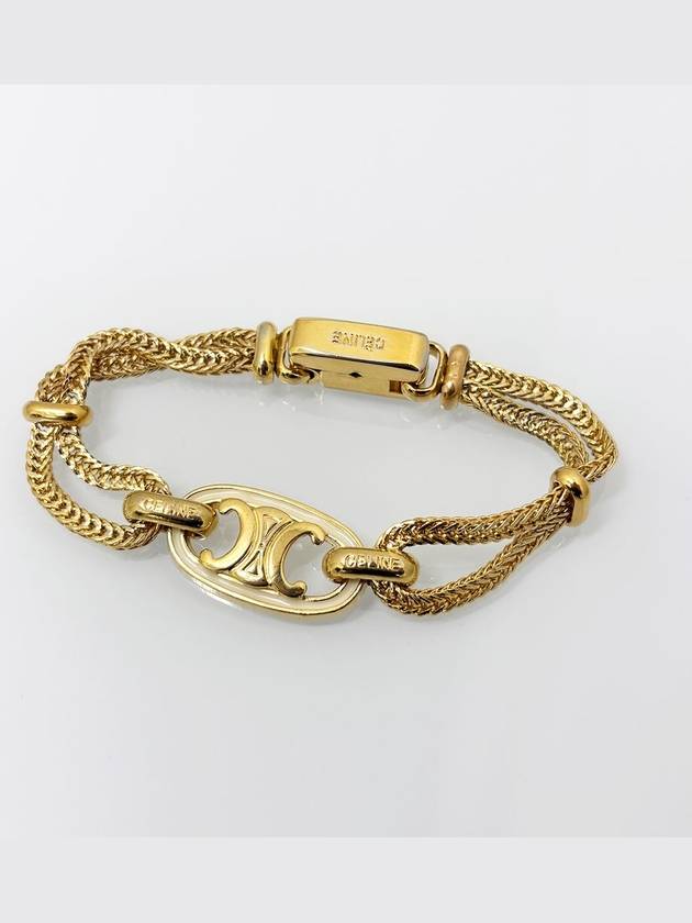 Gold Triomphe Chain Bracelet 4VCEA17110 - CELINE - BALAAN 5