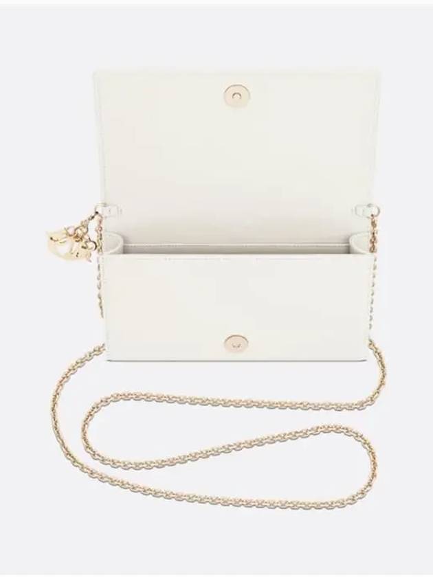 Lady Cannage Lambskin Chain Pouch Bag Latte - DIOR - BALAAN 4