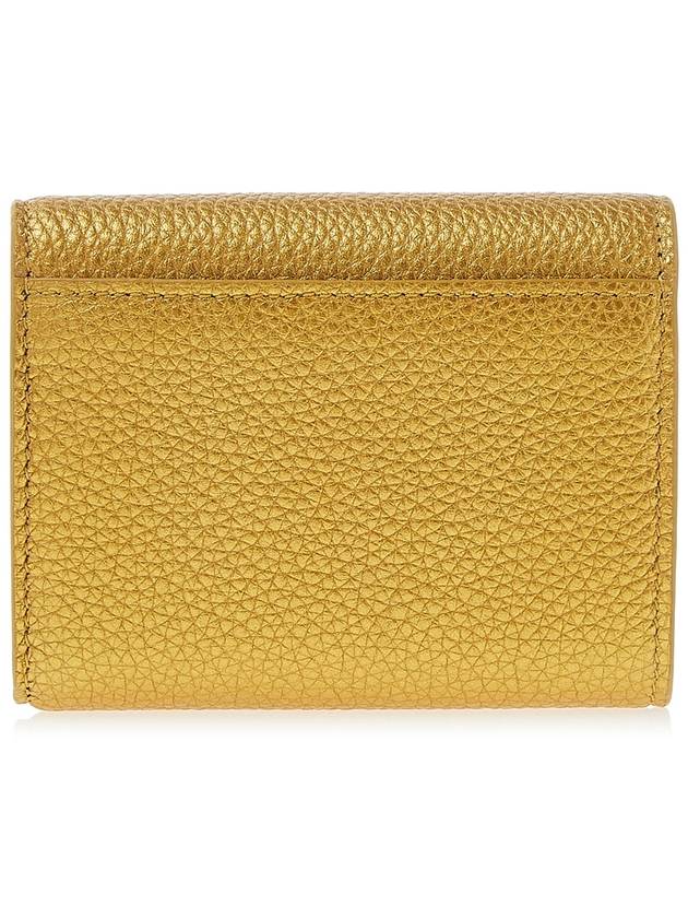 logo tri-fold card wallet gold - BALENCIAGA - BALAAN.