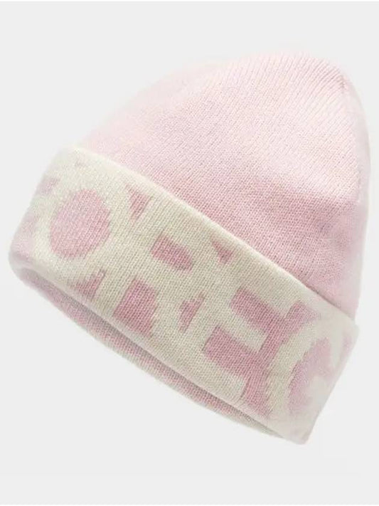 Logo Cashmere Wool Beanie Pink - G/FORE - BALAAN 2