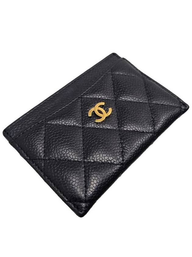 Women AP0213 Black Classic Caviar Skin Holder Card Wallet - CHANEL - BALAAN 5